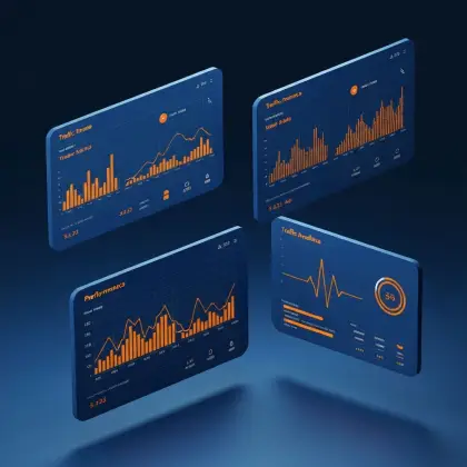 Website monitoring and analytics reporting dashboard