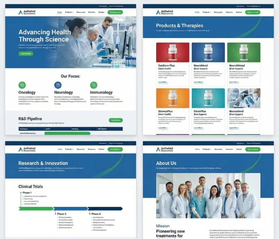 Pharma and life sciences website design services